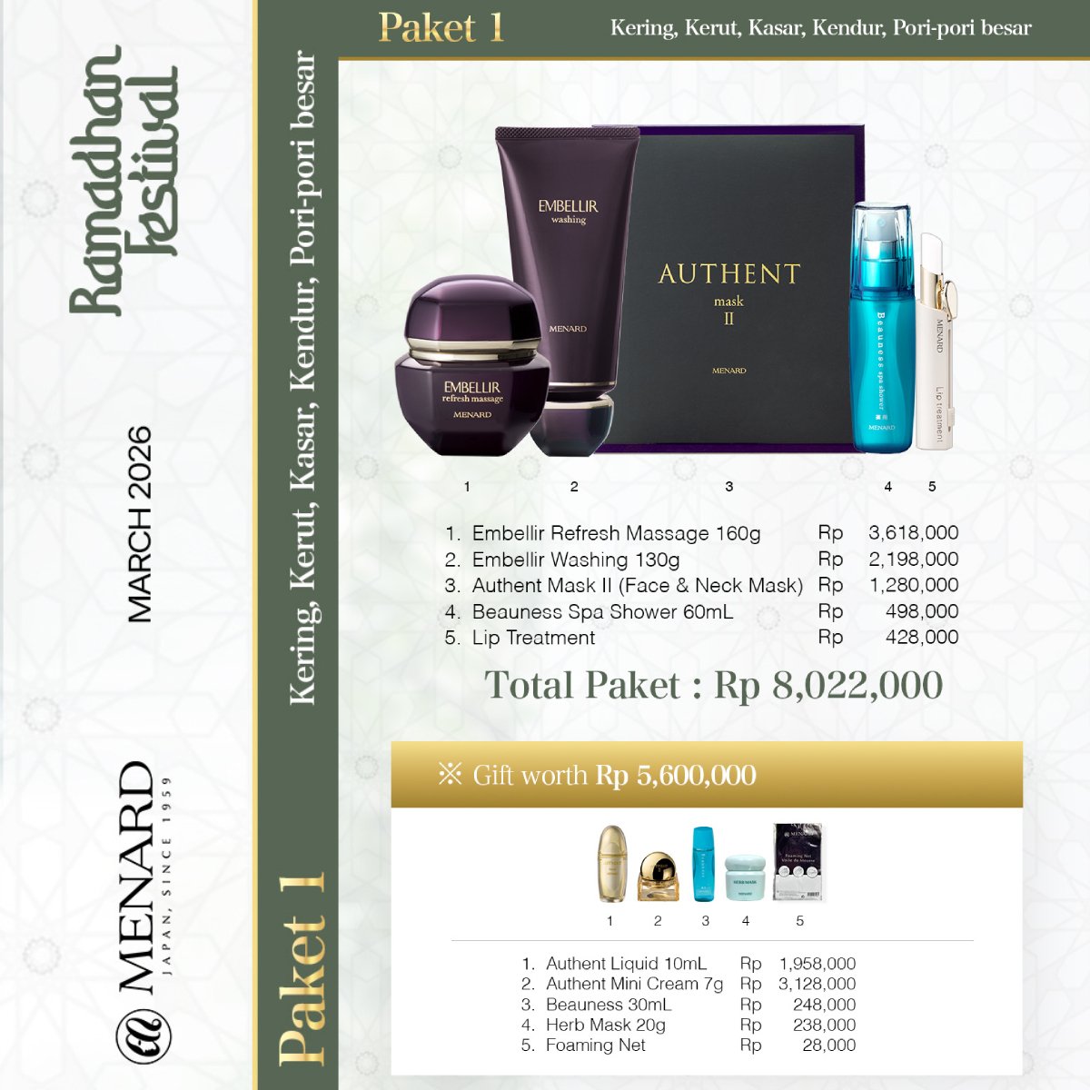 MENARD MARET 2026 Paket 1