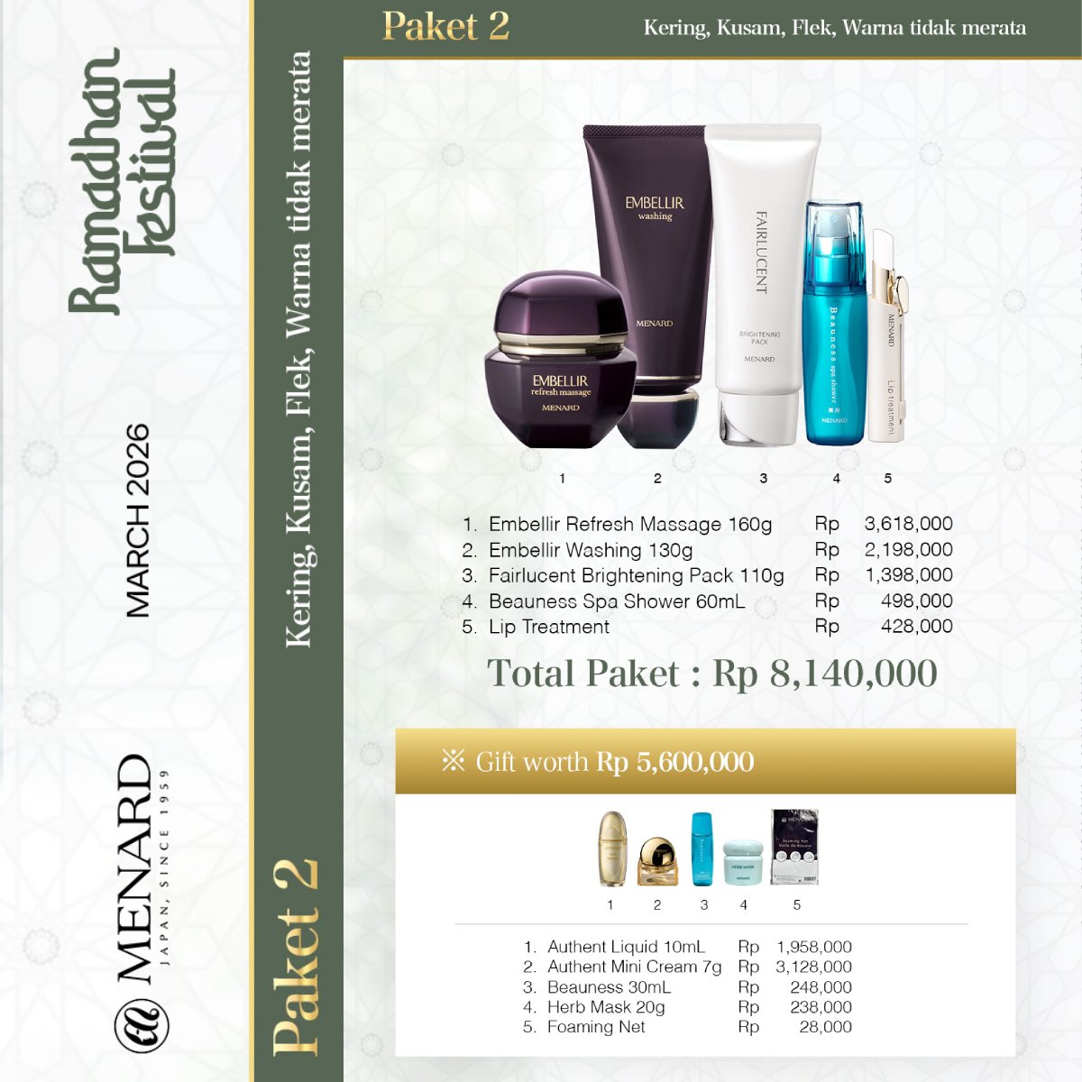 MENARD MARET 2026 Paket 2